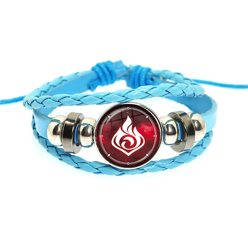 Genshin Impact Game Cosplay Prop Eye of God Water Wind Thunder Fire Rock Ice Element Purple Bracelet