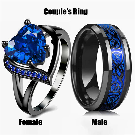 Fashion Couple Rings Romantic