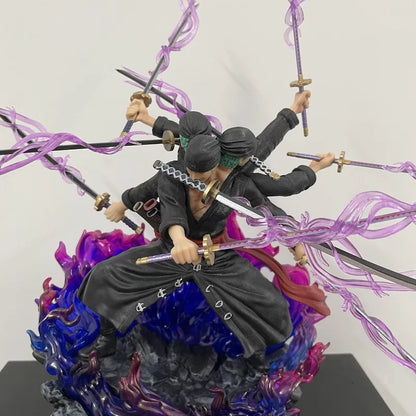 40cm Zoro  Wano Onigashima 9 Swords Style Action Figurine