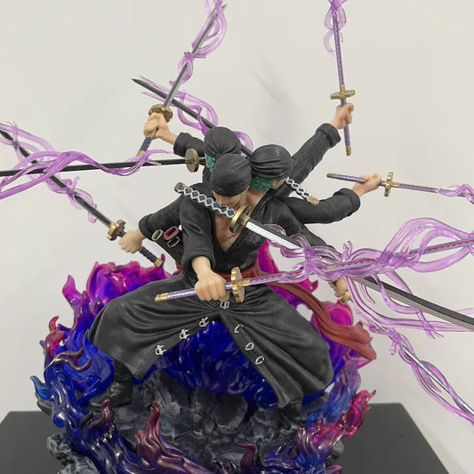 40cm Zoro  Wano Onigashima 9 Swords Style Action Figurine