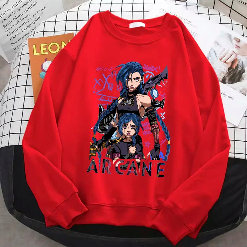 fashion  Anime Jinx Arcane Hoodie eatshirt Fans Gift tops