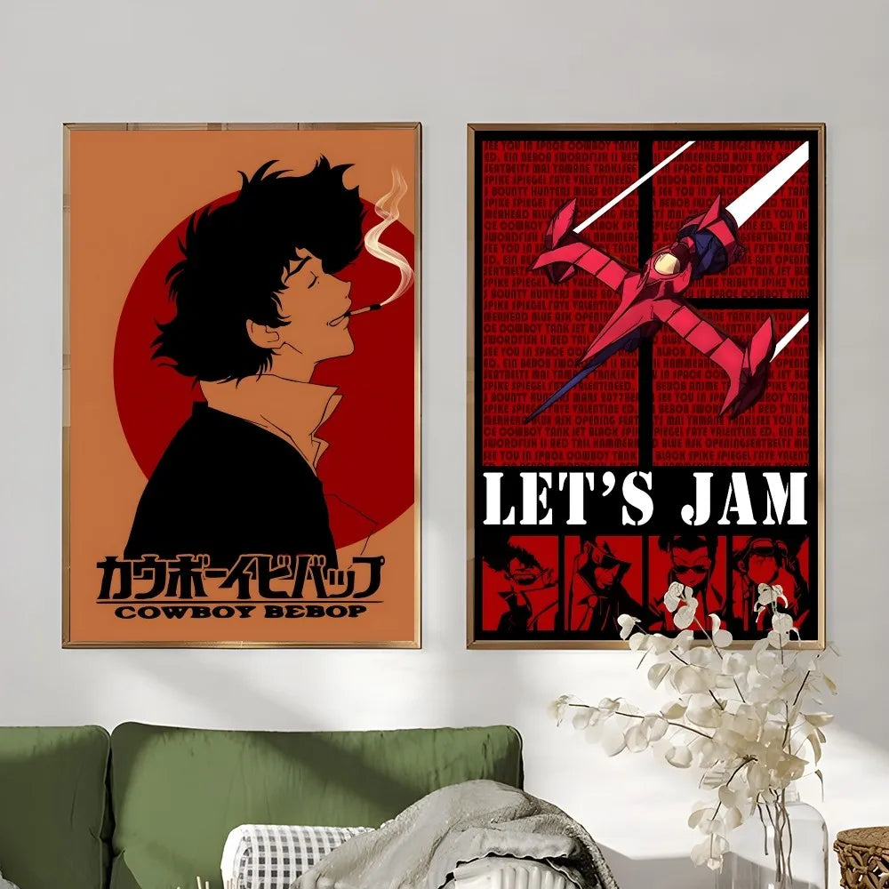 C-Cowboy B-Bebop Anime Retro Poster