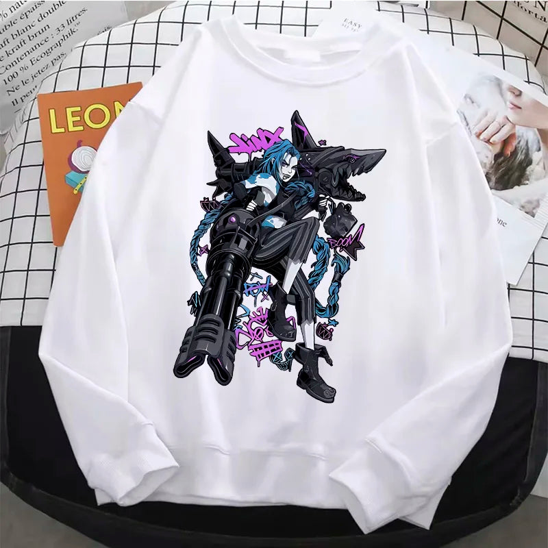 fashion  Anime Jinx Arcane Hoodie eatshirt Fans Gift tops