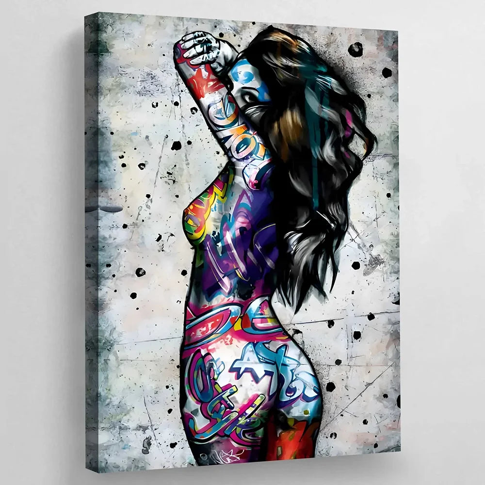 Street Art Female Body Wall Art Graffiti