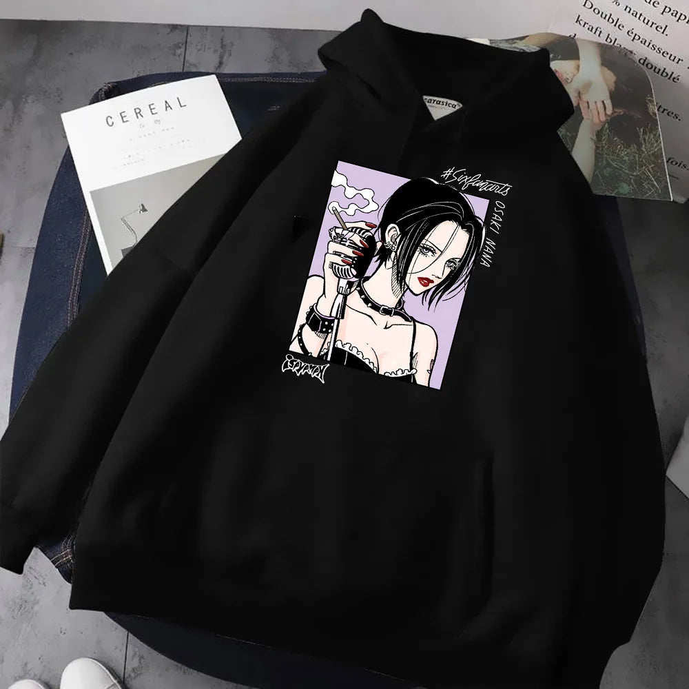 Nana hoodie streetwear anime sweater soft fabric winter