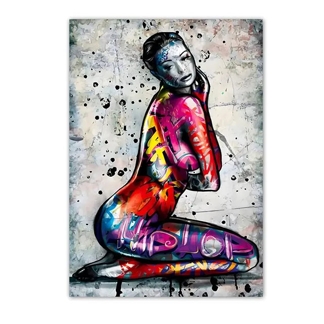 Street Art Female Body Wall Art Graffiti