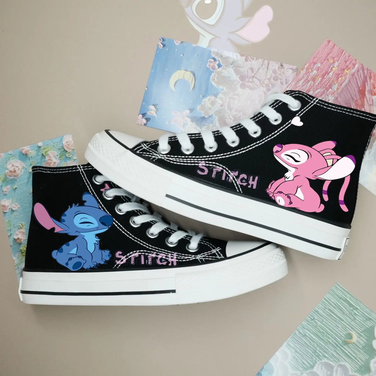 New Disney cartoon Lilo & Stitch Buzz Lightyear cute  Canvas Shoes