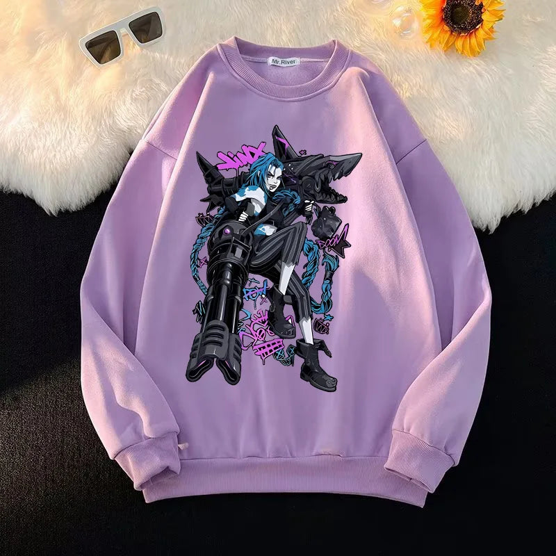 fashion  Anime Jinx Arcane Hoodie eatshirt Fans Gift tops