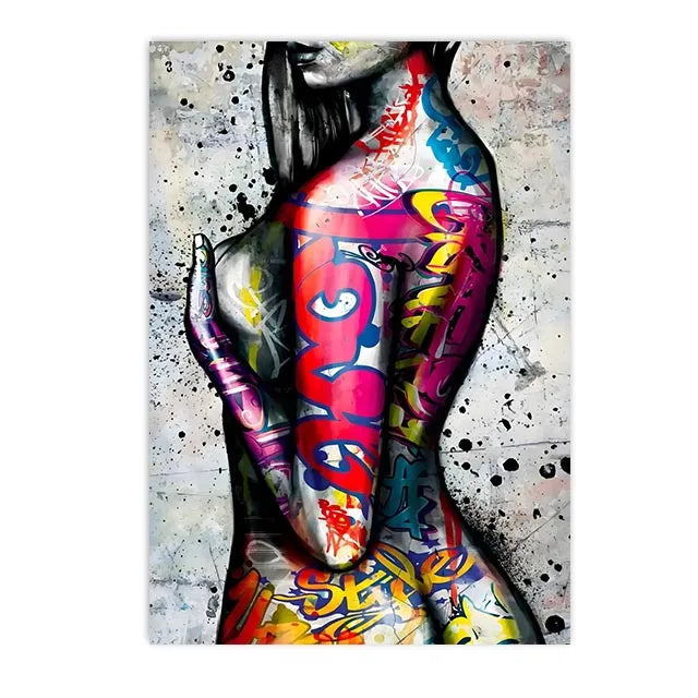 Street Art Female Body Wall Art Graffiti