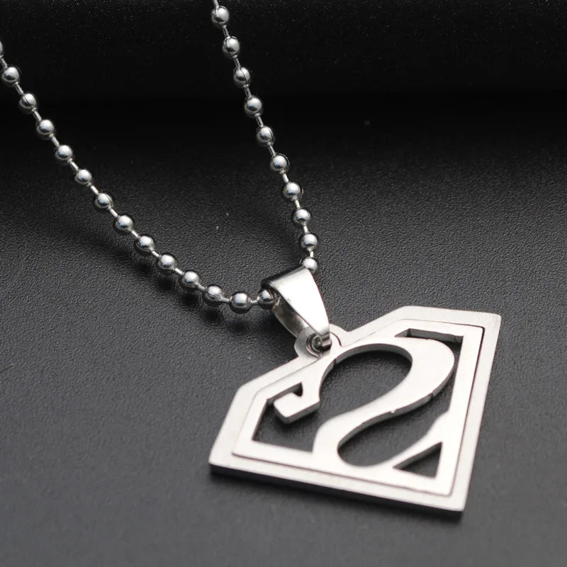 HNSP Bat Flash Stainless Steel Pendant Chain Necklace