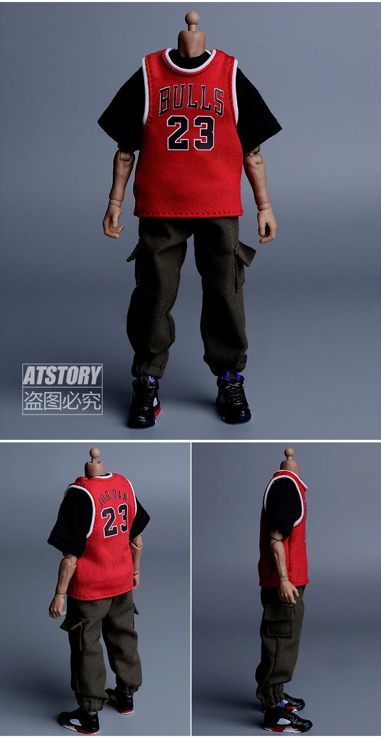 1/12 Scale male dolls clothes Basketball vest fit 6'' action figure body model