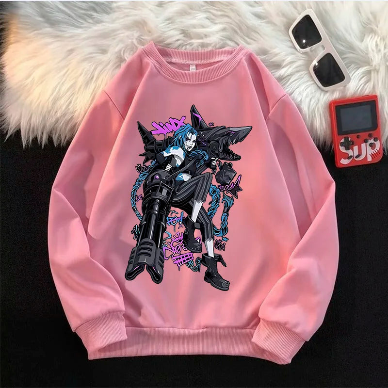 fashion  Anime Jinx Arcane Hoodie eatshirt Fans Gift tops