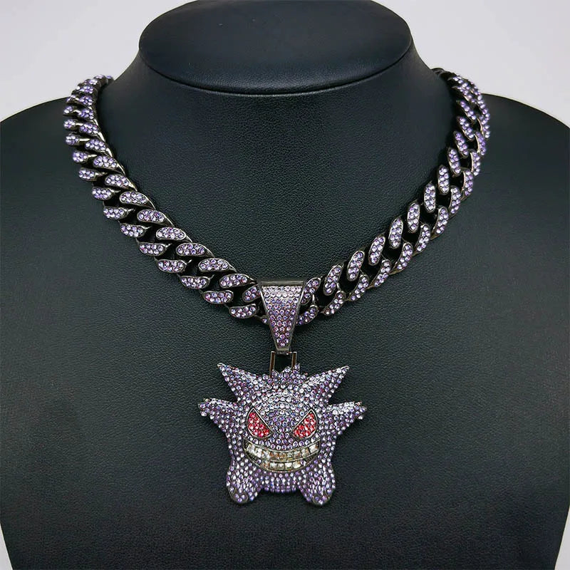 Anime Geng Ghost Elf Necklace Diamond Pet Monster Pendant