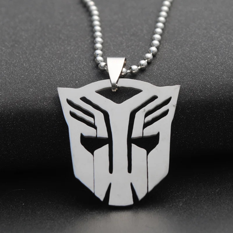 HNSP Bat Flash Stainless Steel Pendant Chain Necklace