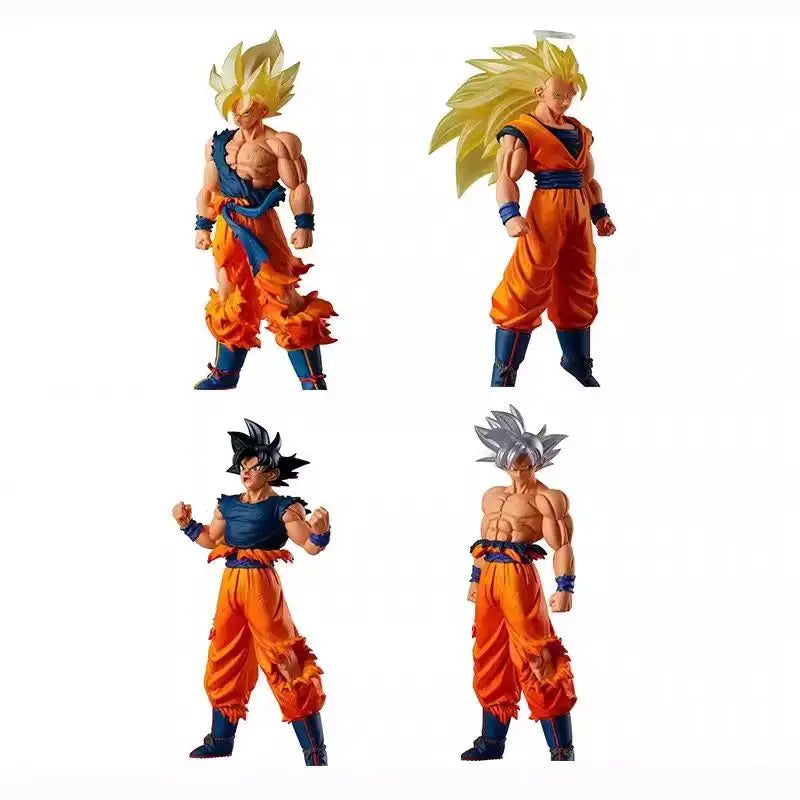 4pcs/set Dragon Ball Son Goku Figure Super Saiyan Goku