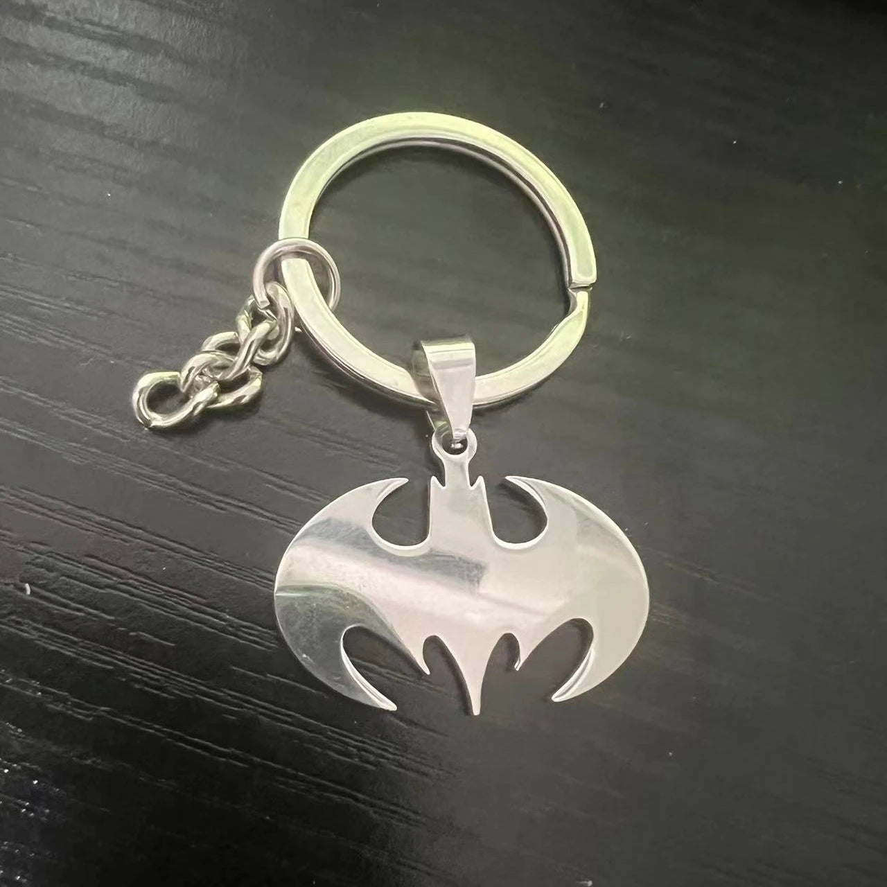 HNSP Bat Flash Stainless Steel Pendant Chain Necklace