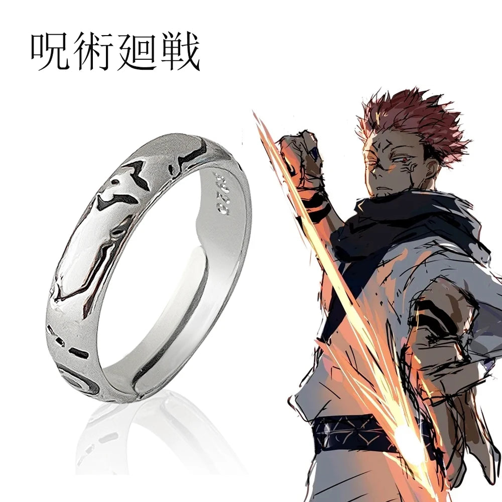 Anime Jujutsu Kaisen Ryomen Sukuna Itadori Yuji Ring Cosplay Metal