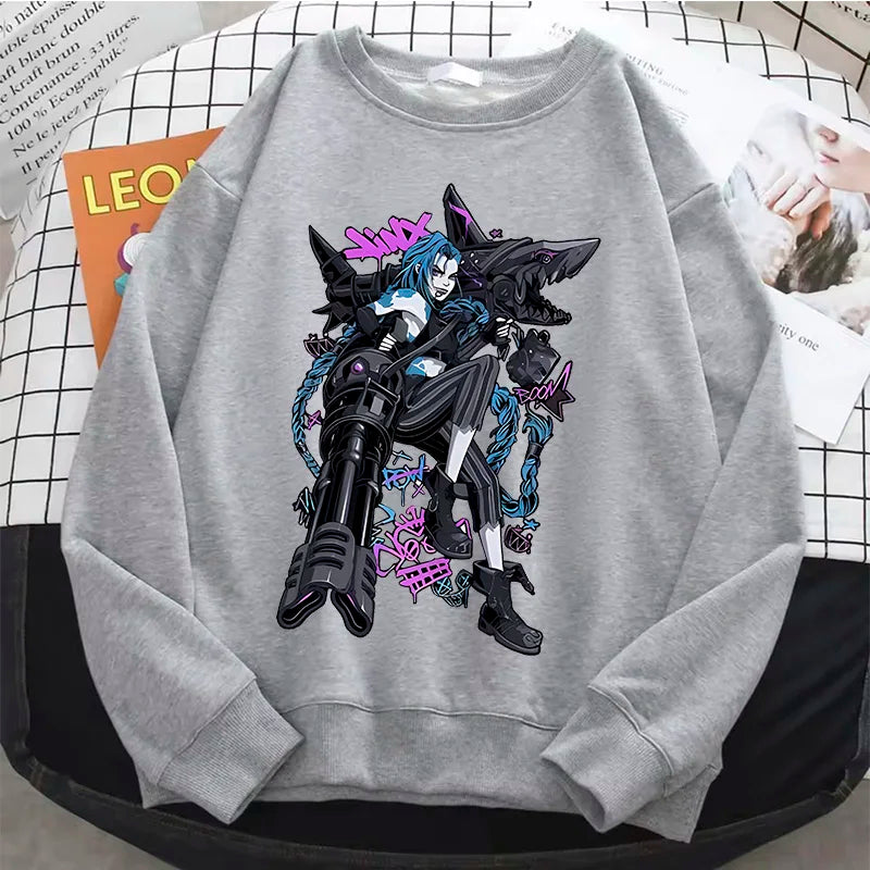 fashion  Anime Jinx Arcane Hoodie eatshirt Fans Gift tops