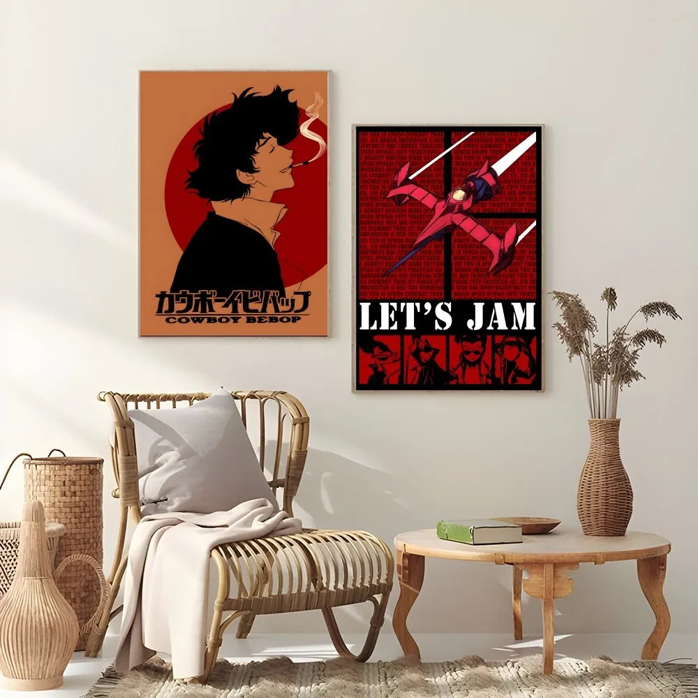 C-Cowboy B-Bebop Anime Retro Poster