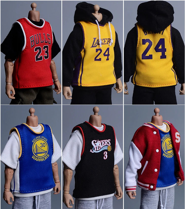 1/12 Scale male dolls clothes Basketball vest fit 6'' action figure body model