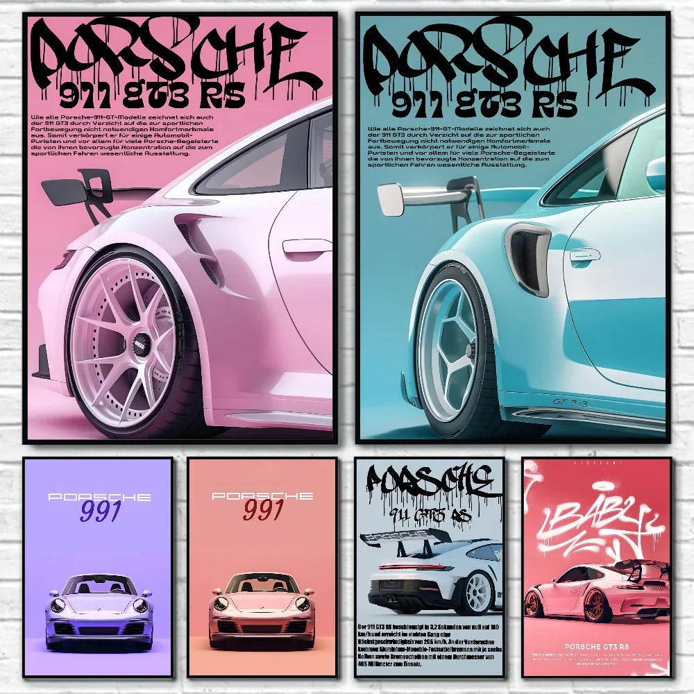 Luxury Classic Latest Sports Car 911 GT3 RS Poster