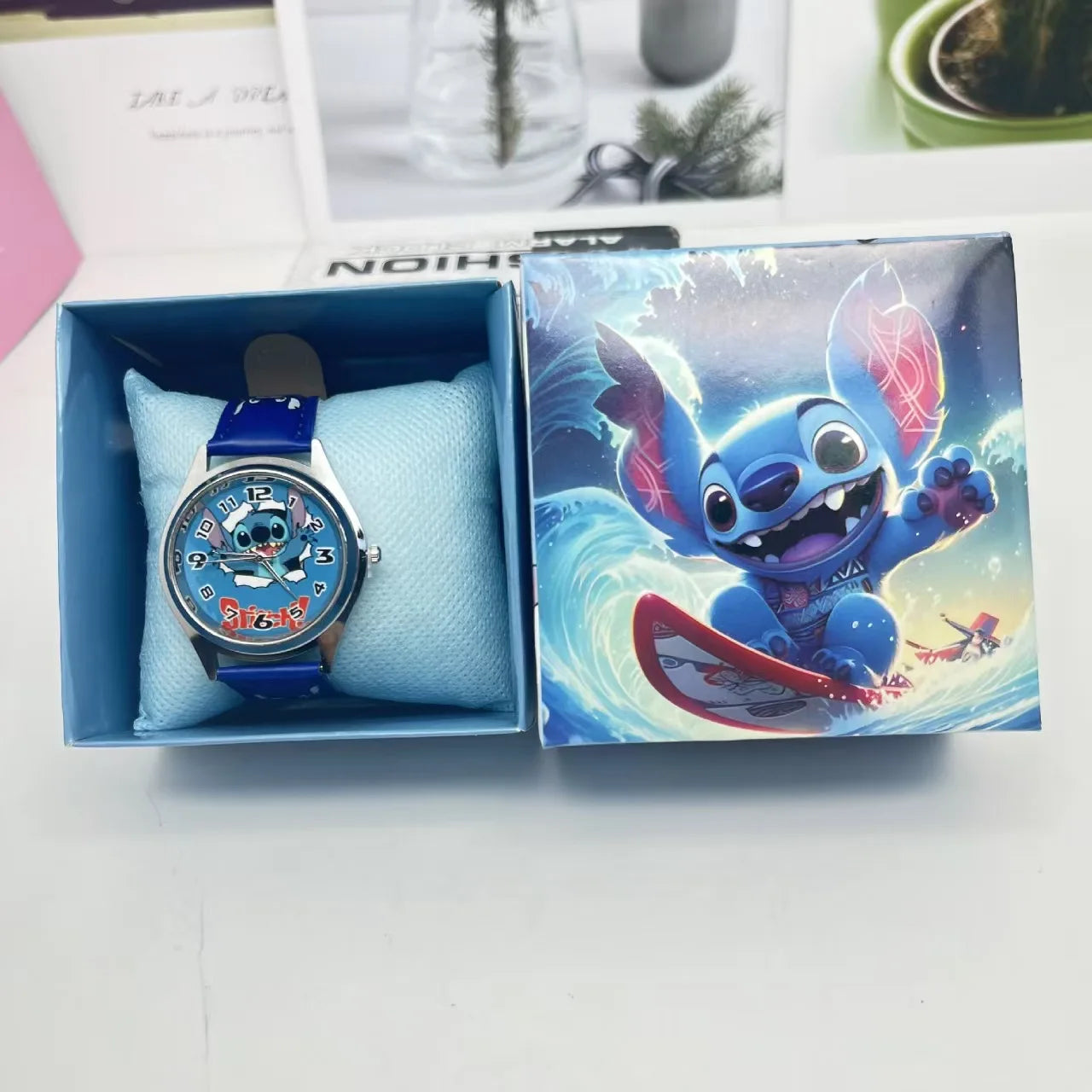 Anme Stitch Pointer Quartz Watch with Box Kawaii Stitch