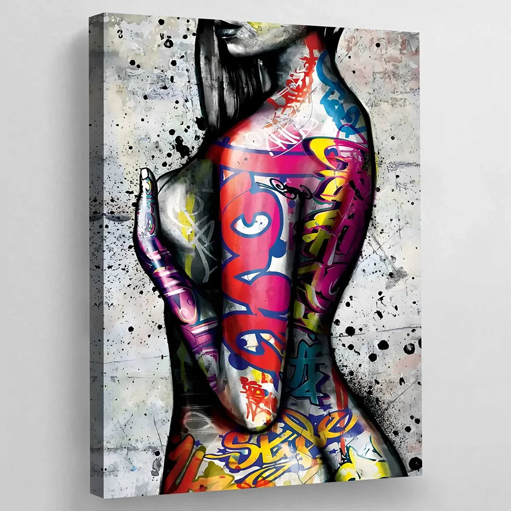 Street Art Female Body Wall Art Graffiti