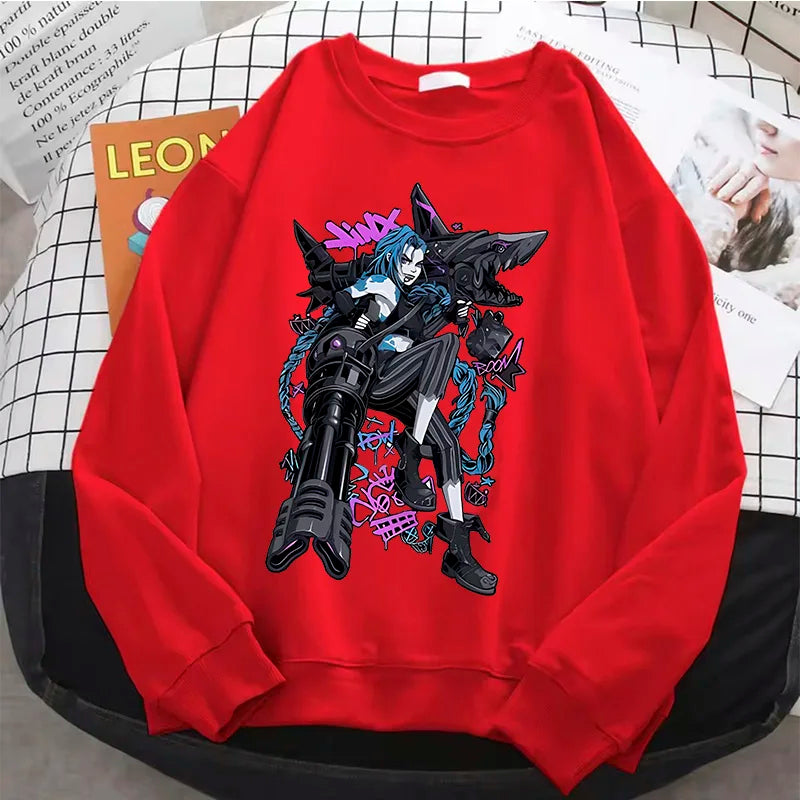 fashion  Anime Jinx Arcane Hoodie eatshirt Fans Gift tops