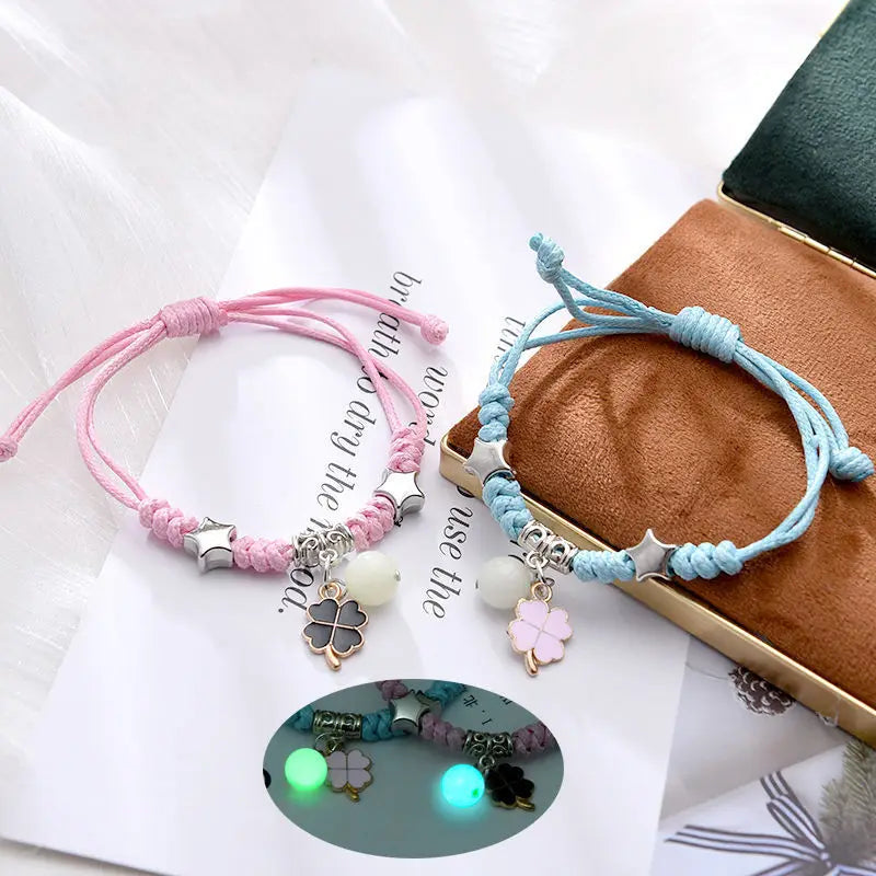 Fashion Luminous Beads Star Couple Bracelet