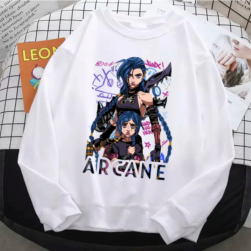 fashion  Anime Jinx Arcane Hoodie eatshirt Fans Gift tops