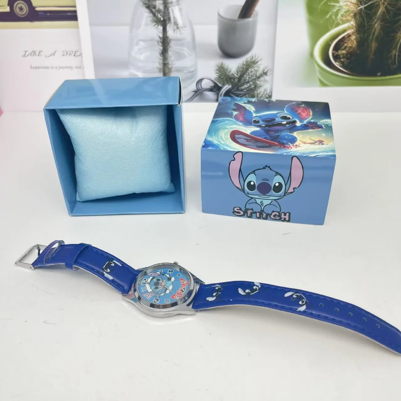 Anme Stitch Pointer Quartz Watch with Box Kawaii Stitch